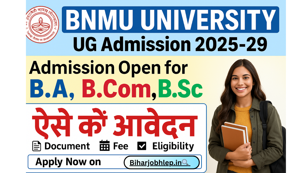 BNMU UG Admission 2025-29 Bihar Help.in