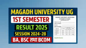 Magadh University UG 1st Semester Result 2025 Out