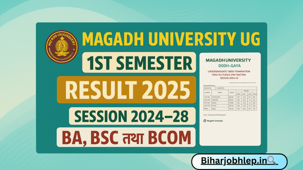 Magadh University UG 1st Semester Result 2025 (Session 2024-28) @biharhelp.in